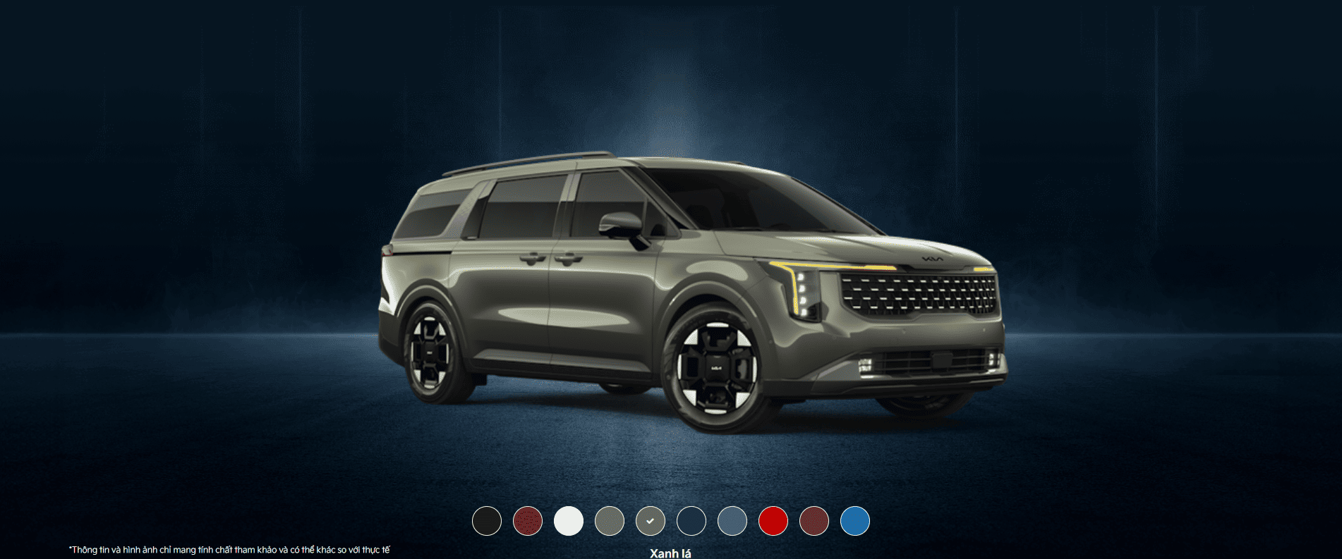 kia-carnival-mau-xanh-la